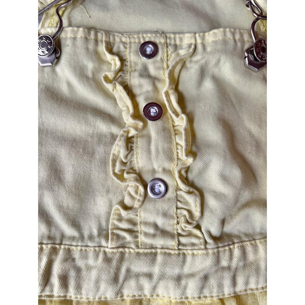 My Destiny Girls Size 4 Tutu Overall Dress Yellow Tulle Ruffle Princess Glam - Picture 2 of 6